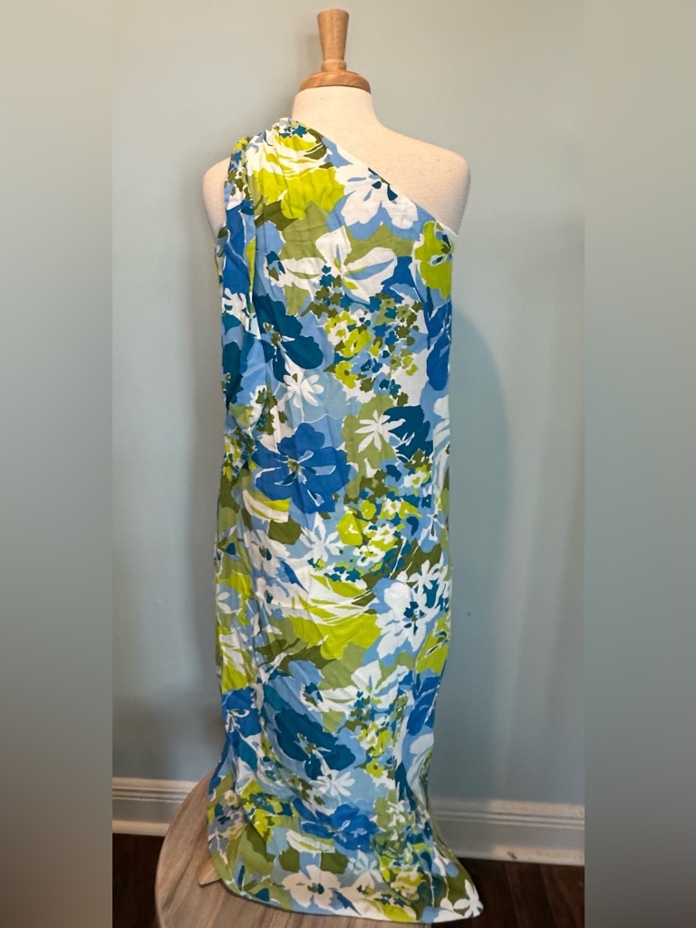 Buru x Kelly Golightly Caryatid Floral Tropical one shoulder maxi dress size M - Picture 10 of 16